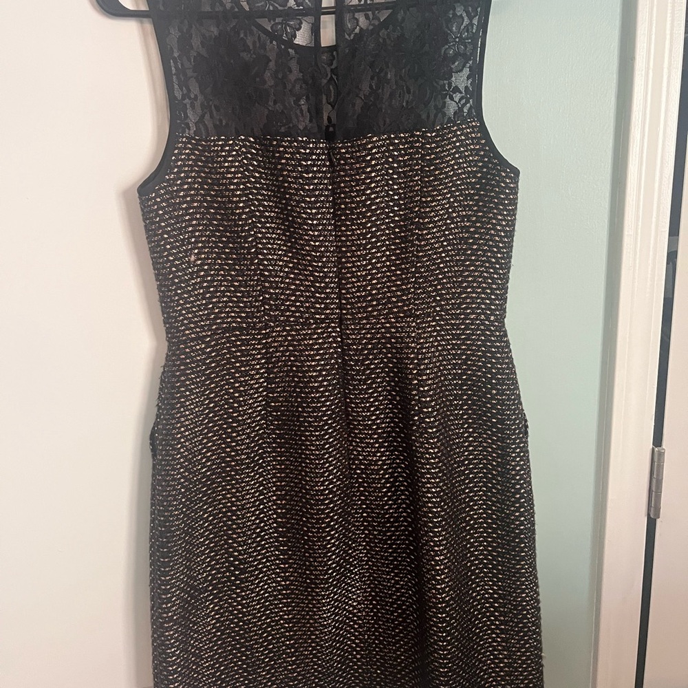 The Limited Black and Gold Textured Dress